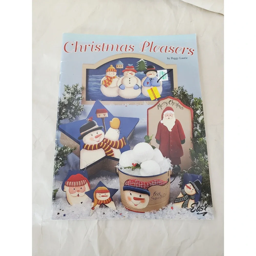 Peggy Marie Christmas Painting Pattern Book Folk Art Santa Snowman 2000 DIY